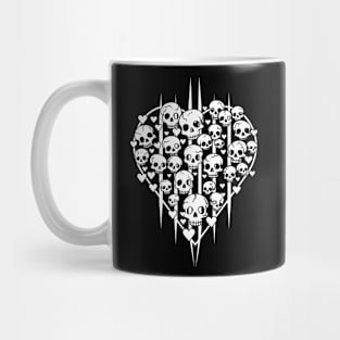 heart pattern skulls Mug